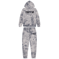 Trapstar Chenille Decoded Hooded Tracksuit-Allover Tie Dye — XXS — Front View