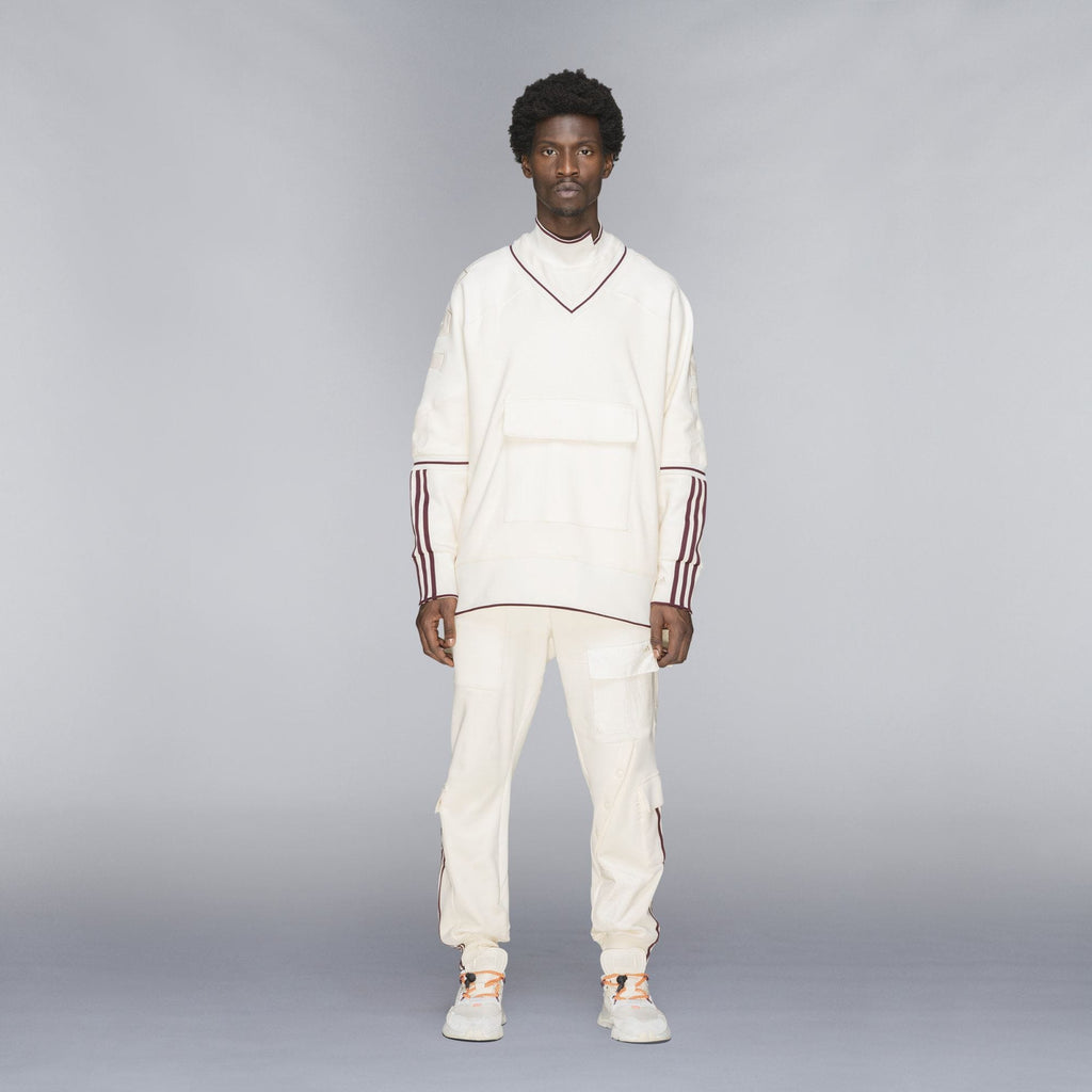 adidas Ivy Park Cargo Sweatpants Ecru Tint/Maroon — XXS — Top View