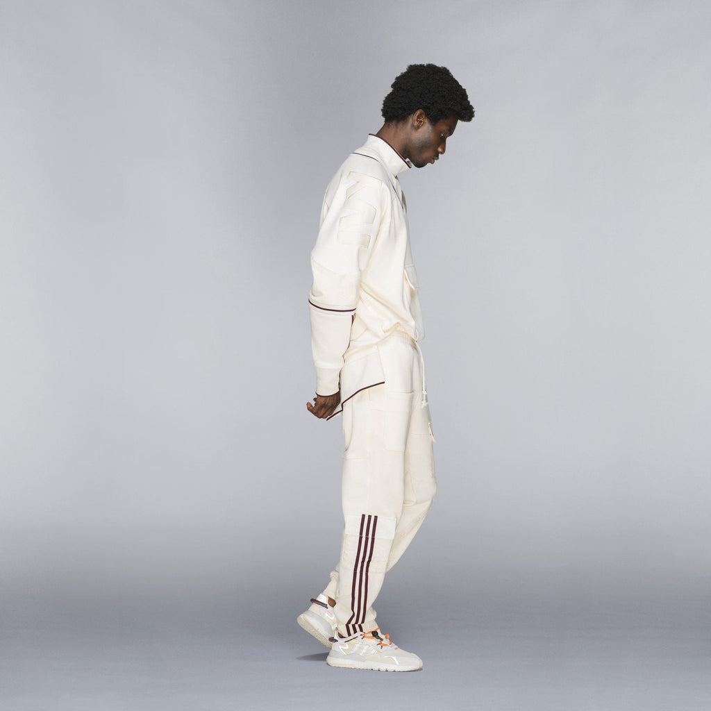 adidas Ivy Park Cargo Sweatpants Ecru Tint/Maroon — XXS — Lifestyle View