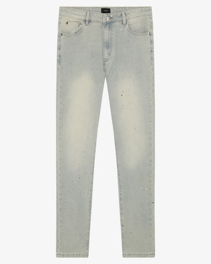 Magiri Indigo Painted Slim Jeans 'Blue' — Light Blue — Size 28 — Front View