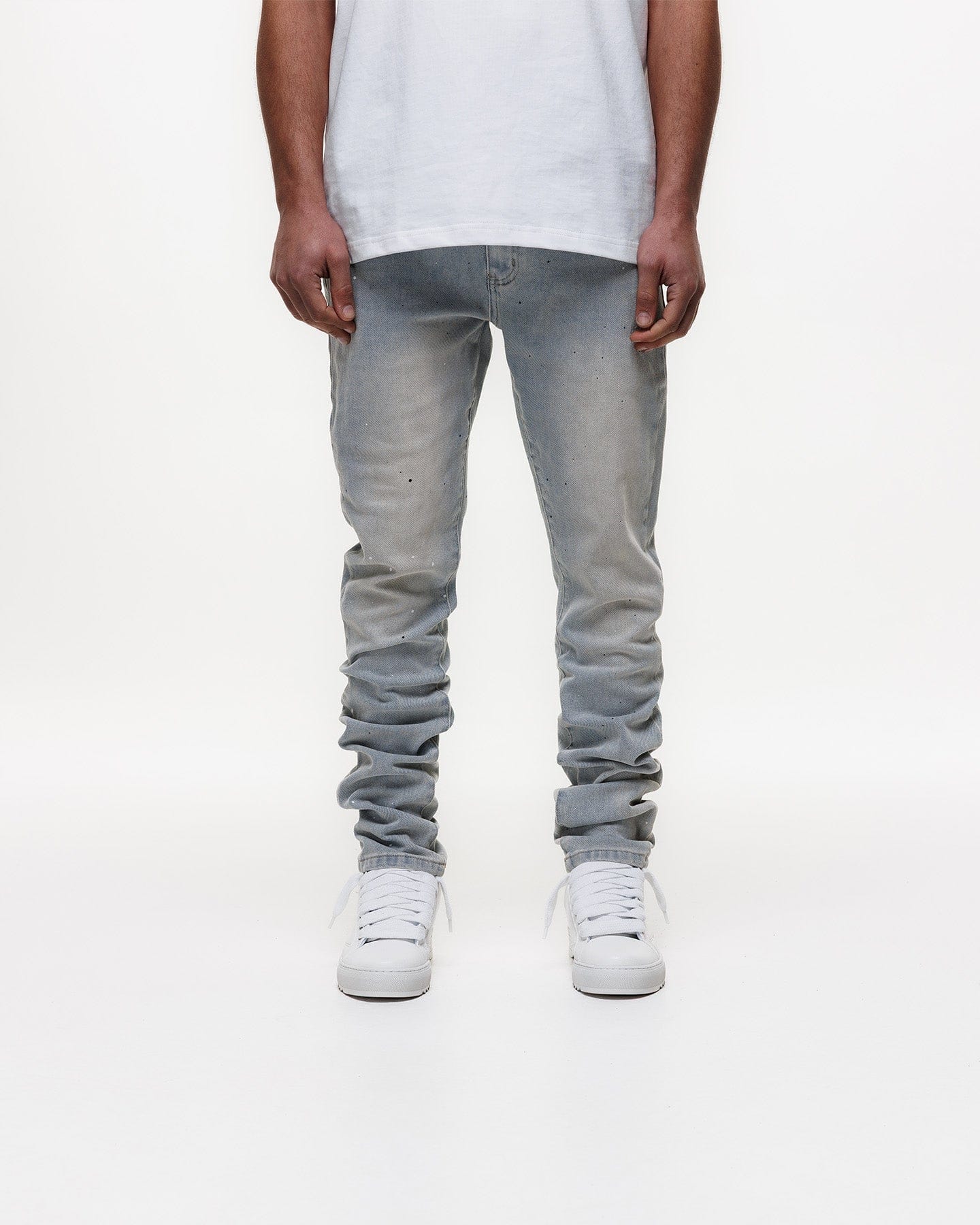 Magiri Indigo Painted Slim Jeans 'Blue' — Light Blue — Size 28 — Top View