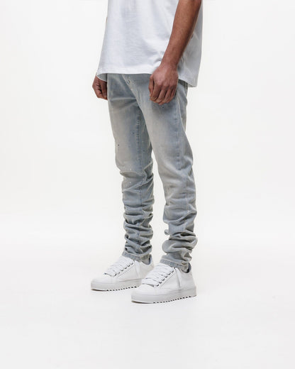 Magiri Indigo Painted Slim Jeans 'Blue' — Light Blue — Size 28 — Detail View