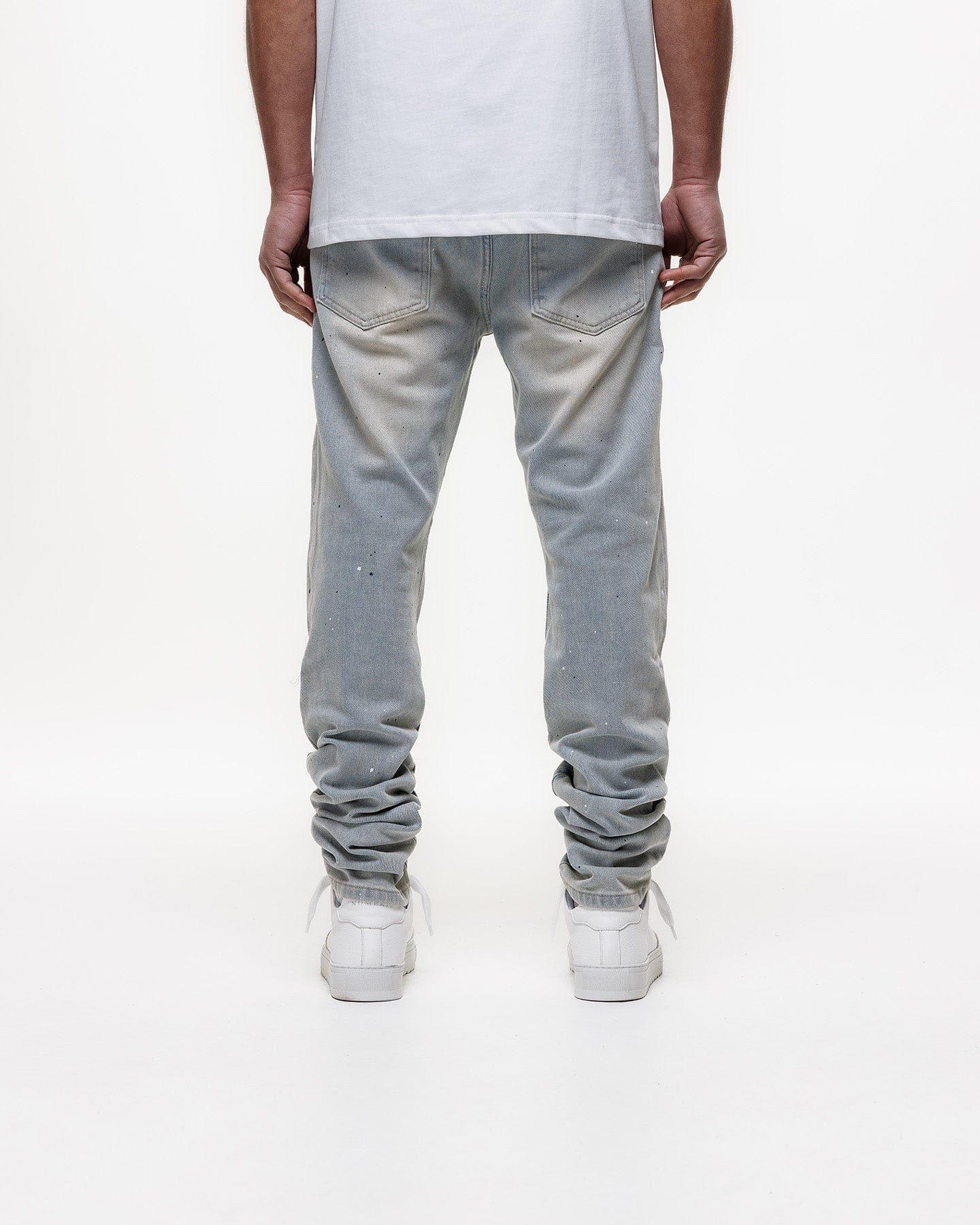 Magiri Indigo Ripped Slim Jeans 'Blue' — Light Blue — Size 28 — Lifestyle View