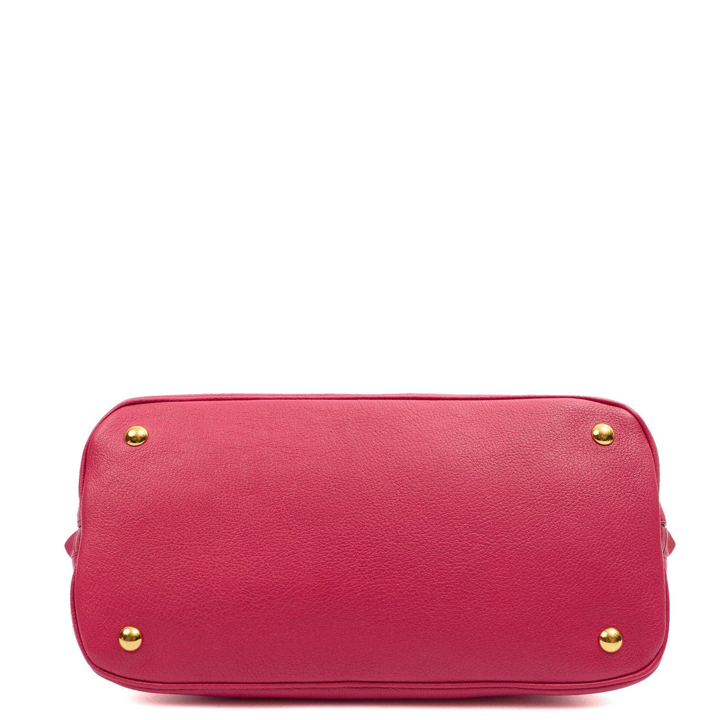 Miu Miu Shoulder Bag Bowling Bag - Small in Pink, Leather — Top View