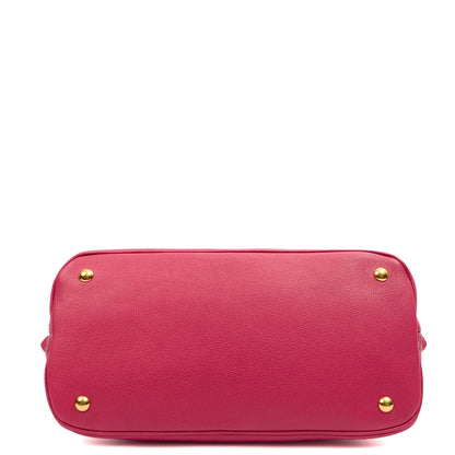 Miu Miu Shoulder Bag Bowling Bag - Small in Pink, Leather — Top View