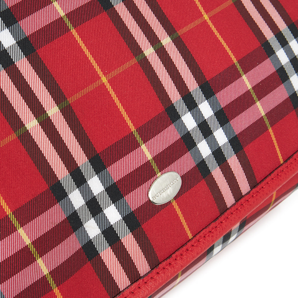 Burberry Backpack in Red, Fabric — Lifestyle View
