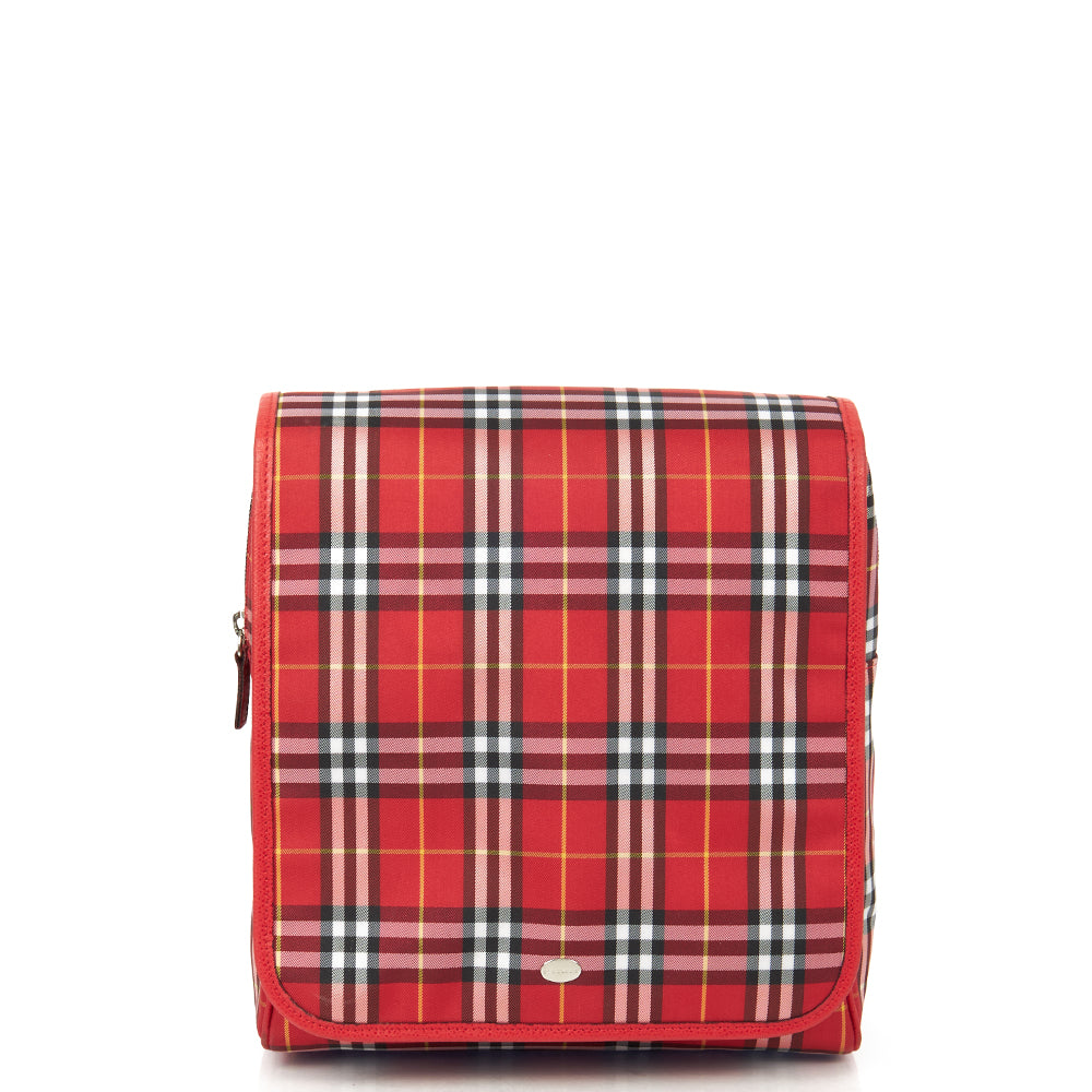 Burberry Backpack in Red, Fabric — Front View