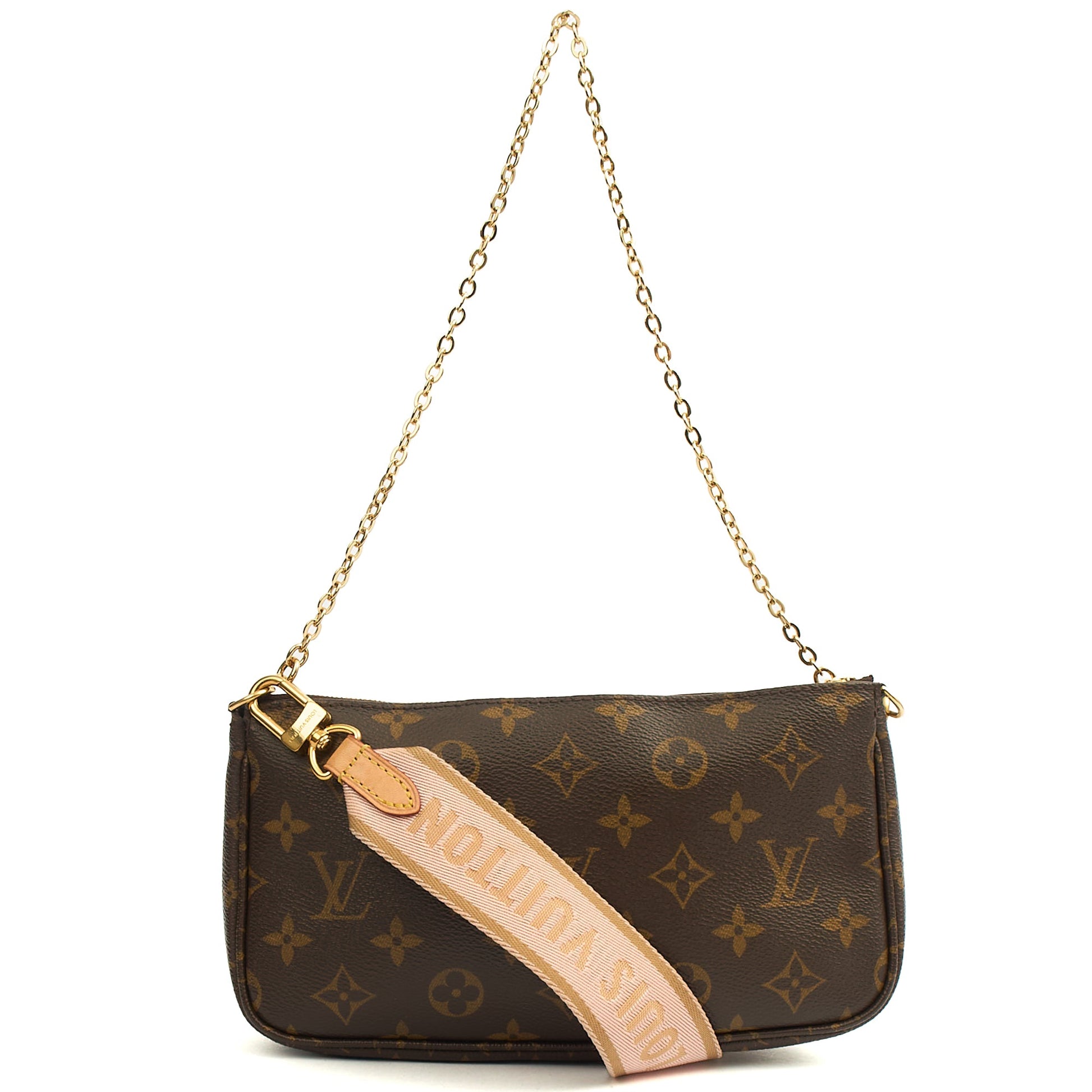 Louis Vuitton Cross Body Multi Pochette Accessoires in Monogram, Leather — Back View