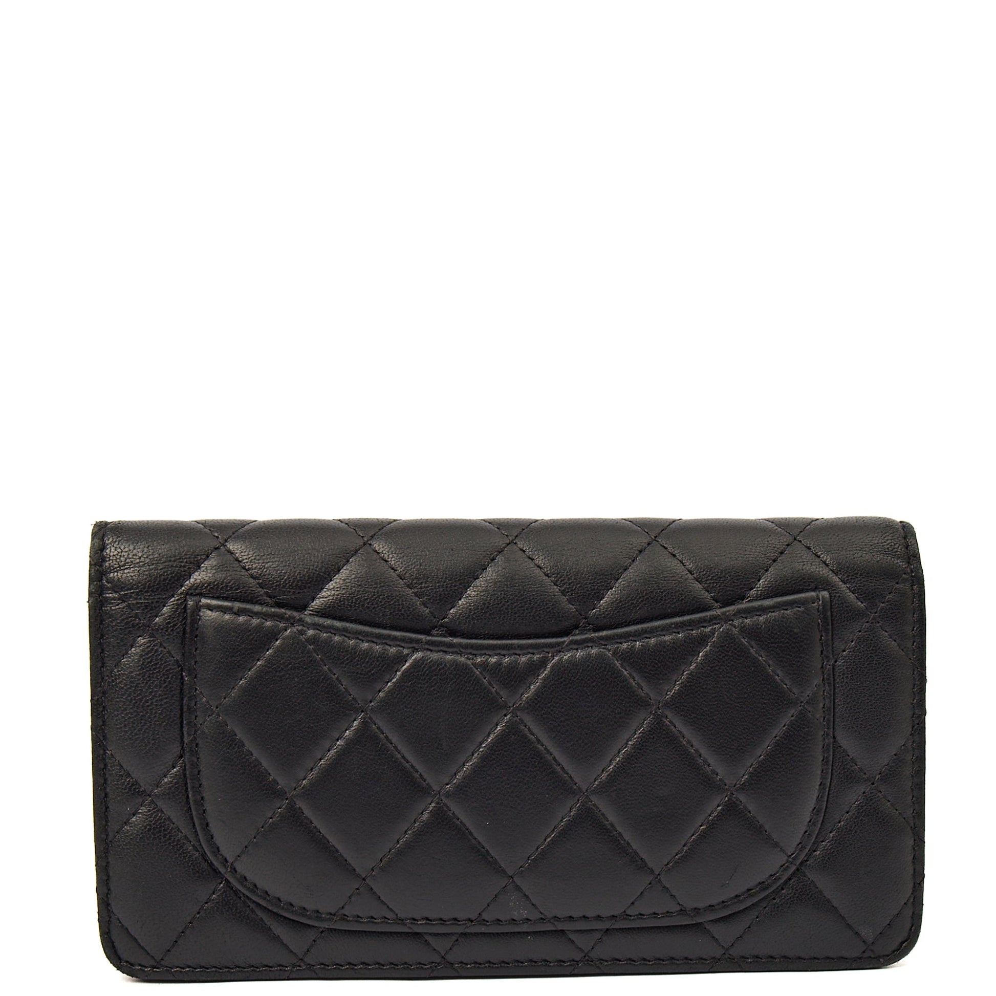 Chanel Purse Trifold Wallet in Black, Leather — Alternate View 12
