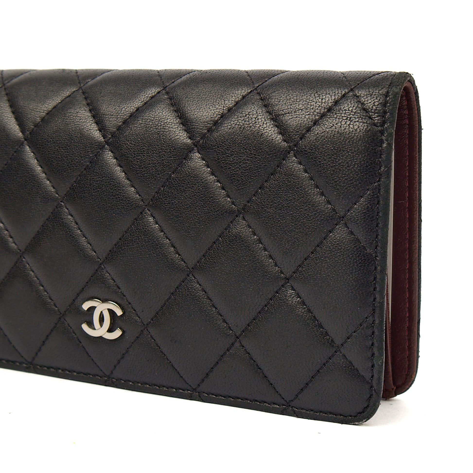 Chanel Purse Trifold Wallet in Black, Leather — Alternate View 21