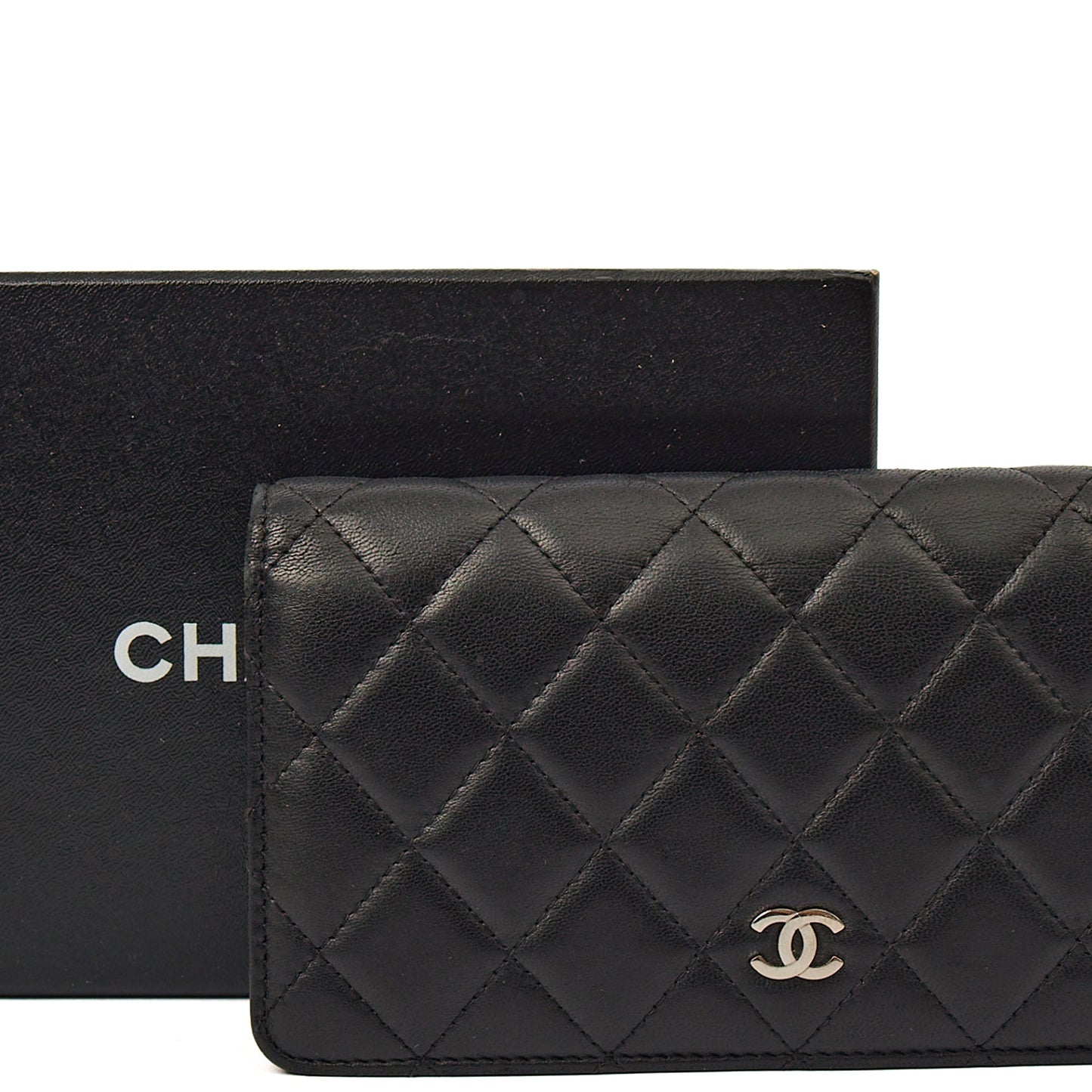 Chanel Purse Trifold Wallet in Black, Leather — Alternate View 10