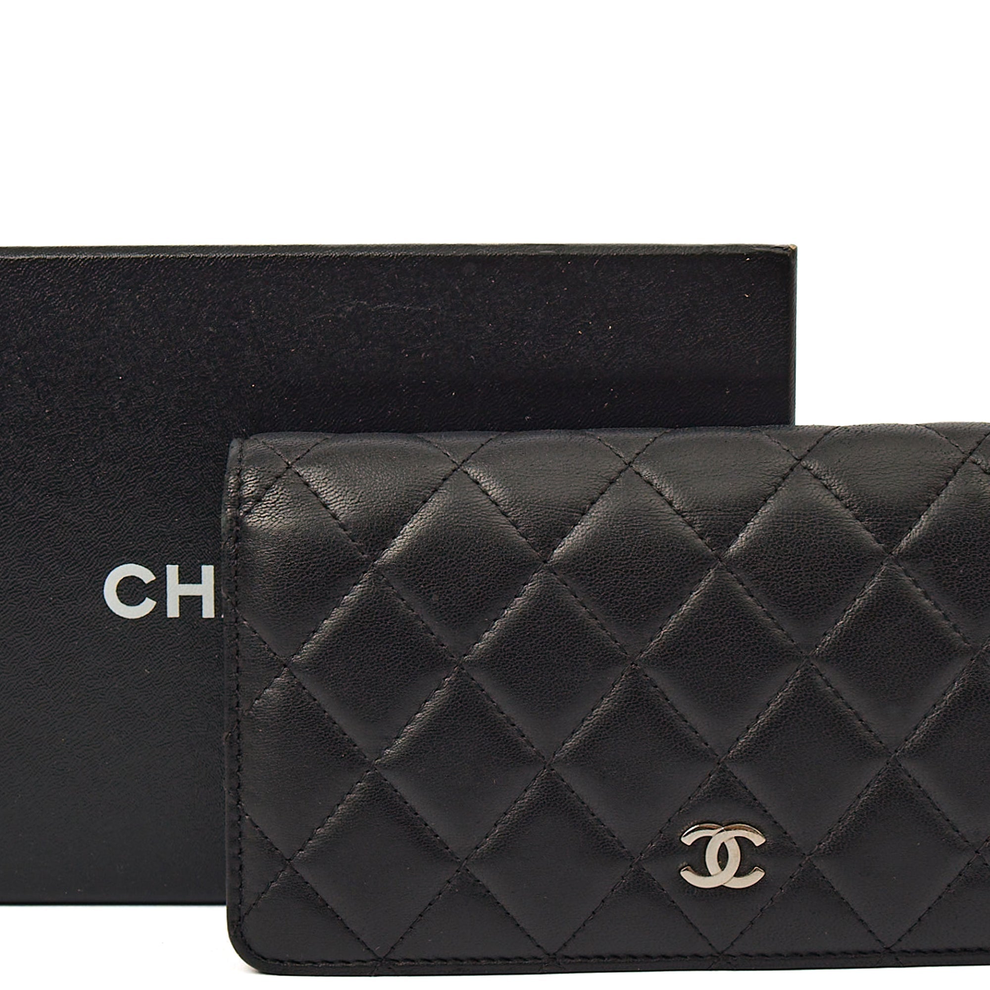 Chanel Purse Trifold Wallet in Black, Leather — Alternate View 18