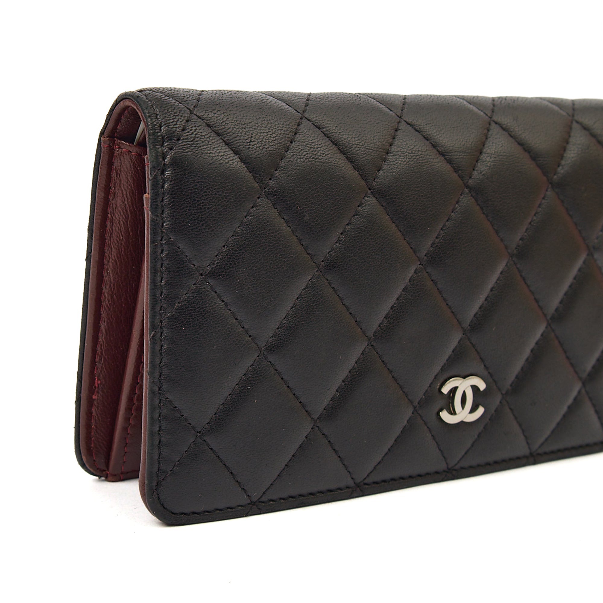 Chanel Purse Trifold Wallet in Black, Leather — Alternate View 15