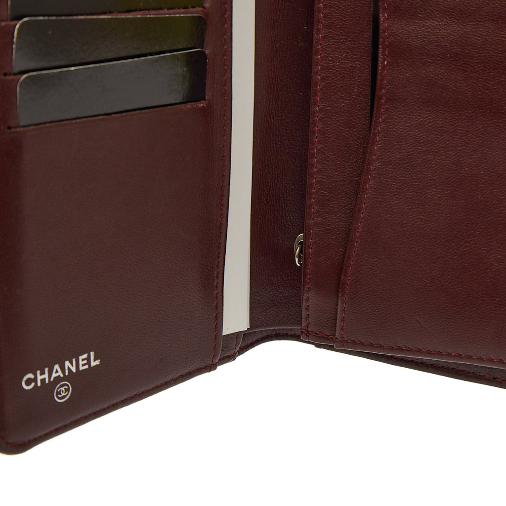 Chanel Purse Trifold Wallet in Black, Leather — Alternate View 8
