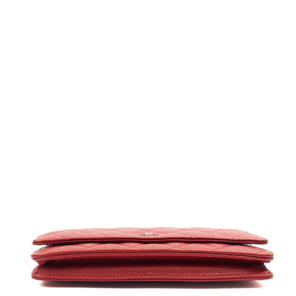 Chanel Cross Body Wallet on Chain in Red, Caviar Leather — Alternate View 22