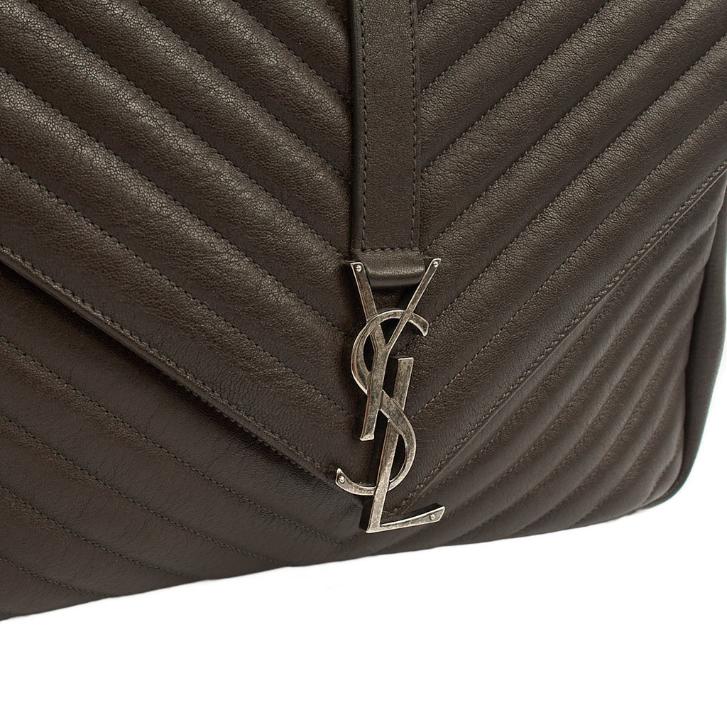 Saint Laurent Shoulder Bag College - Medium in Brown, Calfskin Leather — Lifestyle View