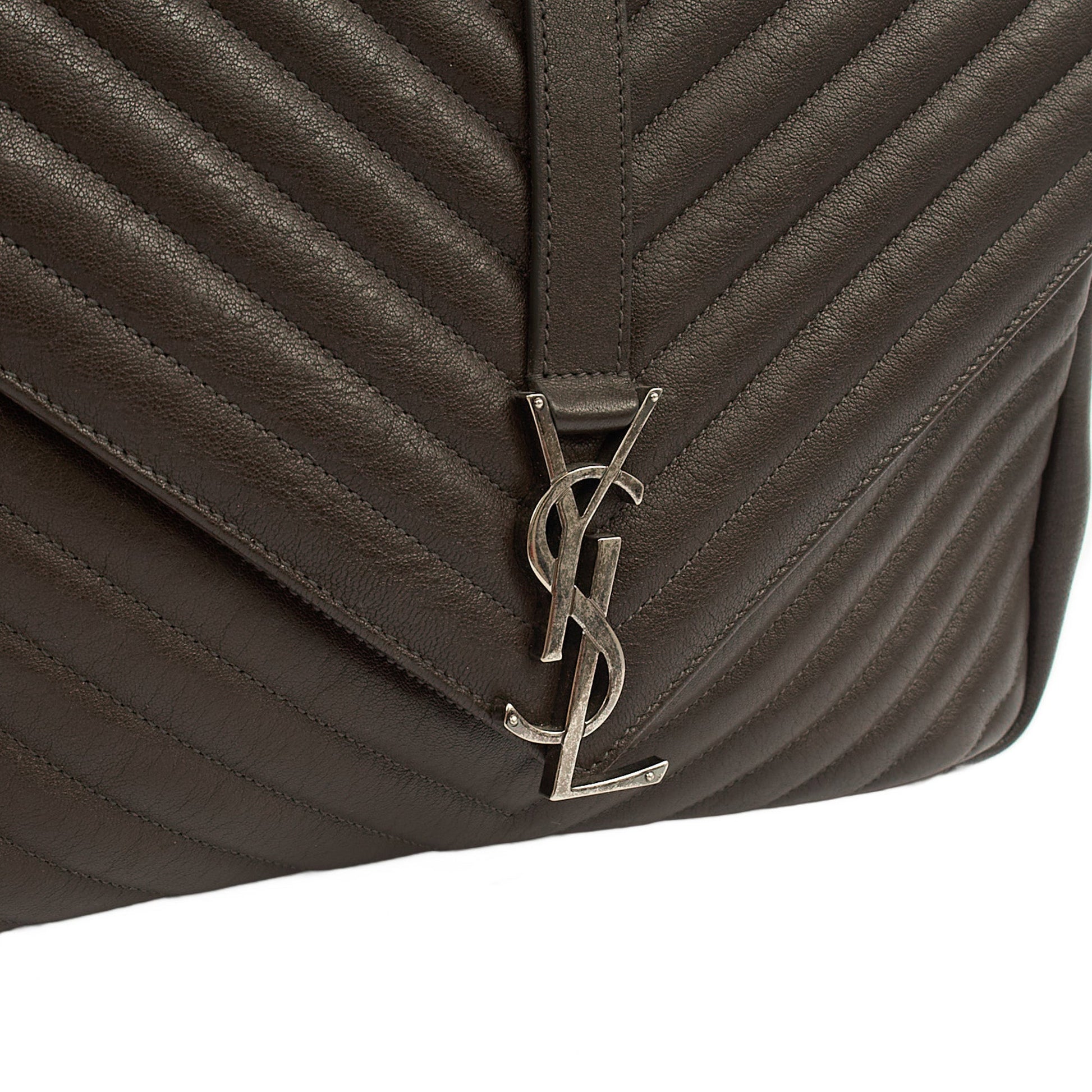 Saint Laurent Shoulder Bag College - Medium in Brown, Calfskin Leather — Alternate View 12