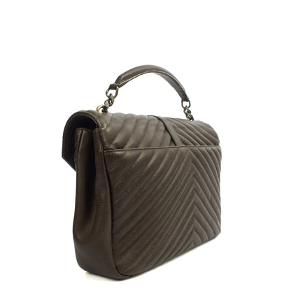 Saint Laurent Shoulder Bag College - Medium in Brown, Calfskin Leather — Alternate View 8