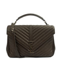 Saint Laurent Shoulder Bag College - Medium in Brown, Calfskin Leather — Front View