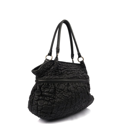 Fendi Tote Chef Shopper Tote in Black, Leather — Side View