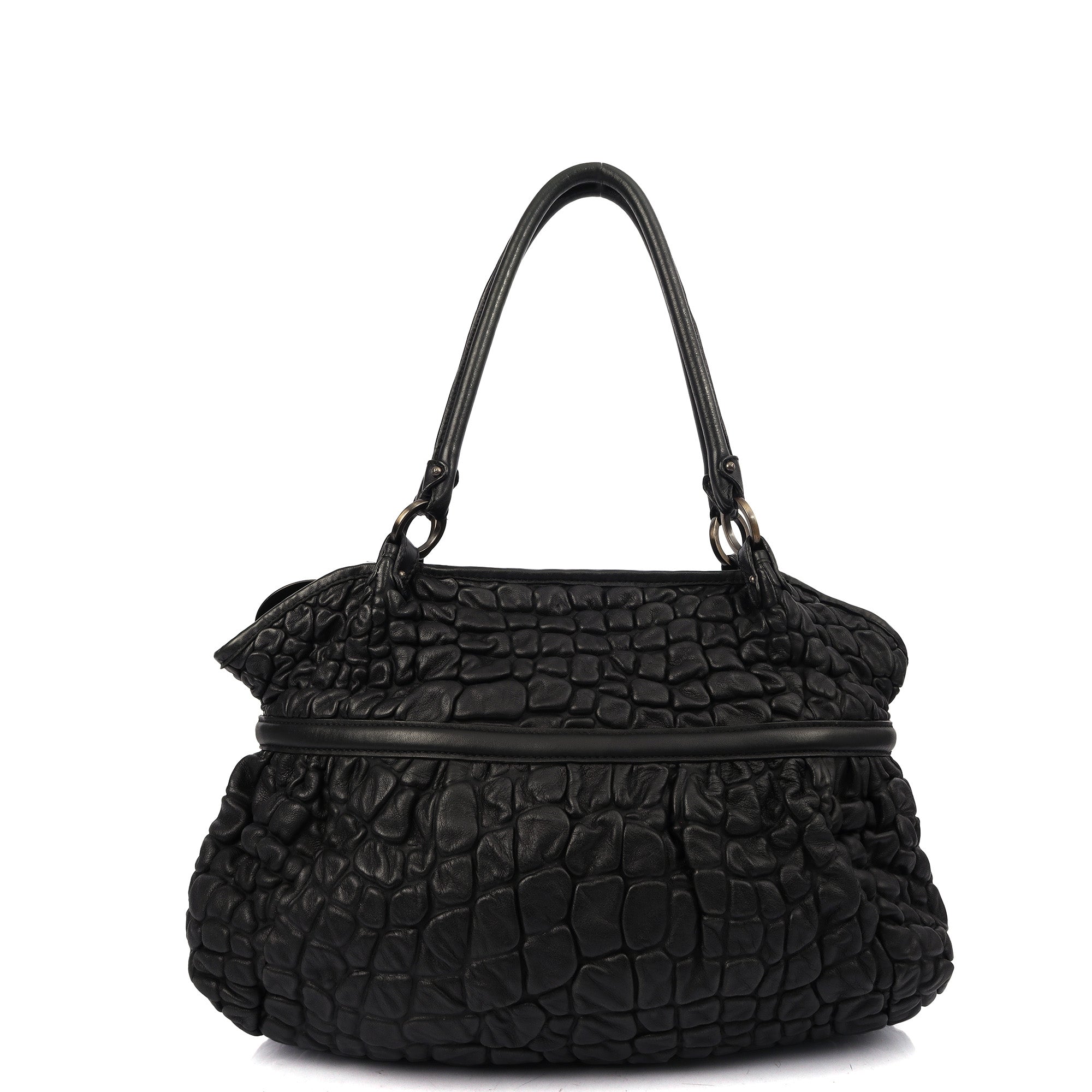 Fendi Tote Chef Shopper Tote in Black, Leather — Alternate View 9