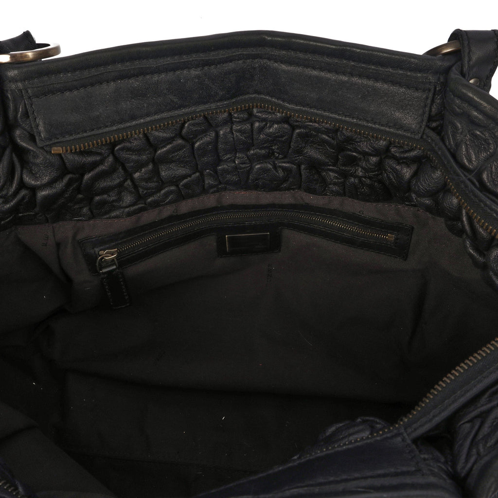 Fendi Tote Chef Shopper Tote in Black, Leather — Detail View