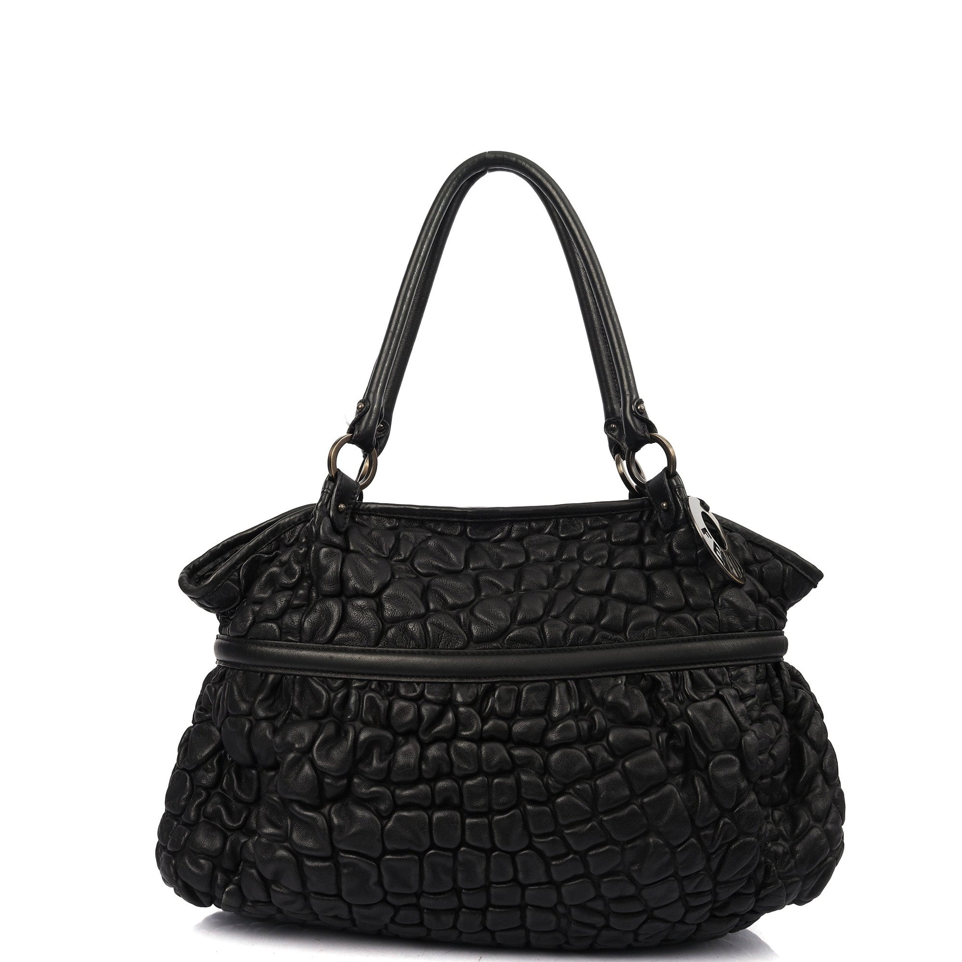 Fendi Tote Chef Shopper Tote in Black, Leather — Front View