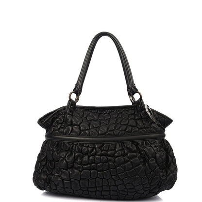 Fendi Tote Chef Shopper Tote in Black, Leather — Front View