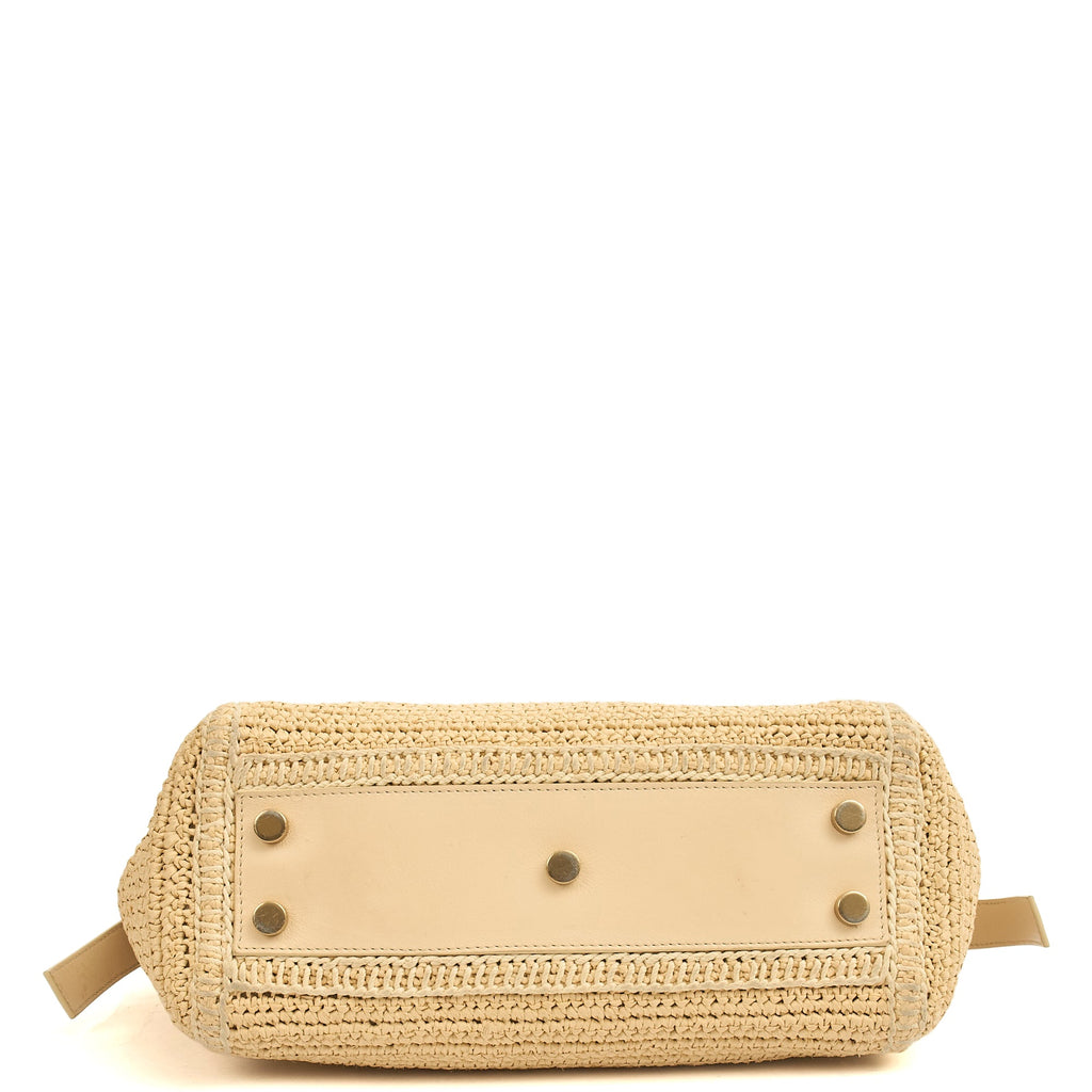 Saint Laurent Tote Cabas Downtown Straw in invalid, Raffia — Top View