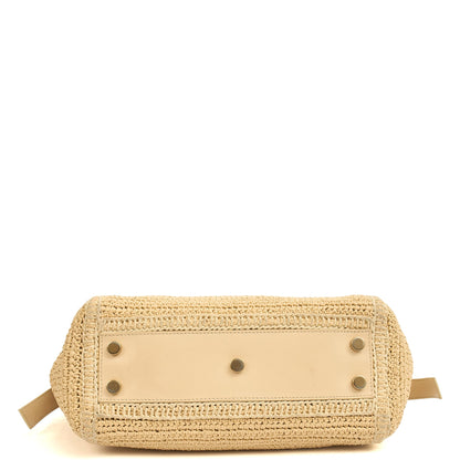 Saint Laurent Tote Cabas Downtown Straw in invalid, Raffia — Top View