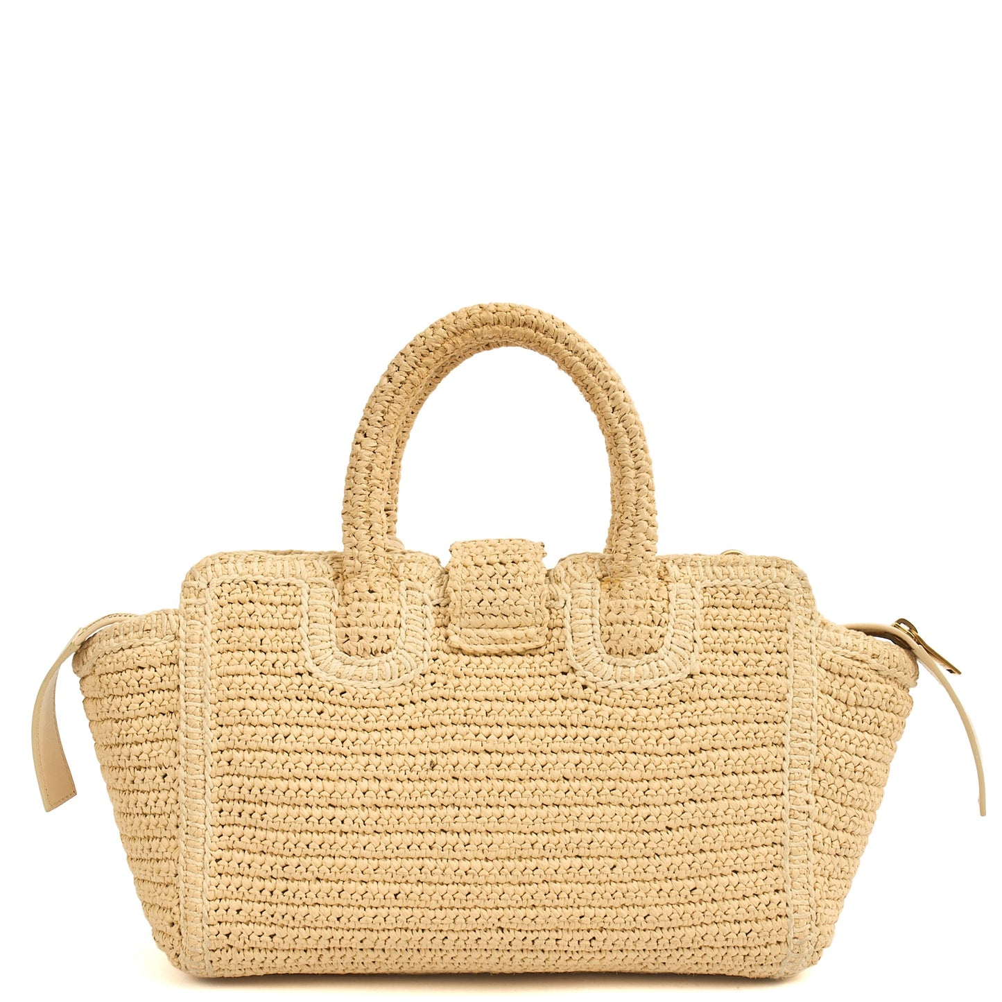 Saint Laurent Tote Cabas Downtown Straw in invalid, Raffia — Detail View