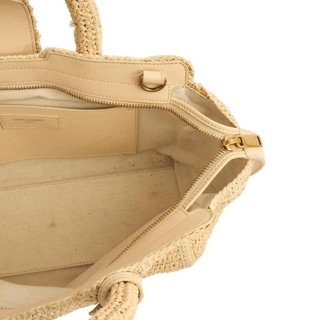 Saint Laurent Tote Cabas Downtown Straw in invalid, Raffia — Alternate View 7