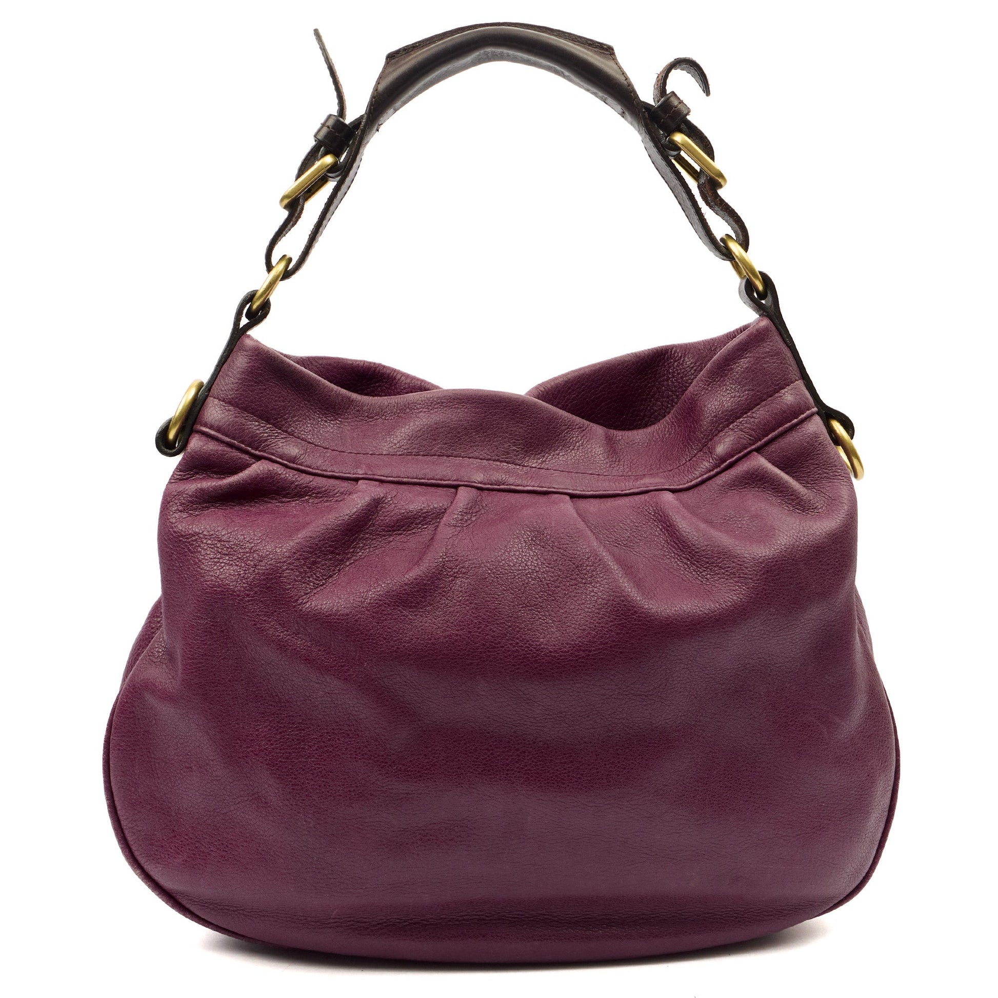 Mulberry Tote Mitzy Tote in Purple, Leather — Back View