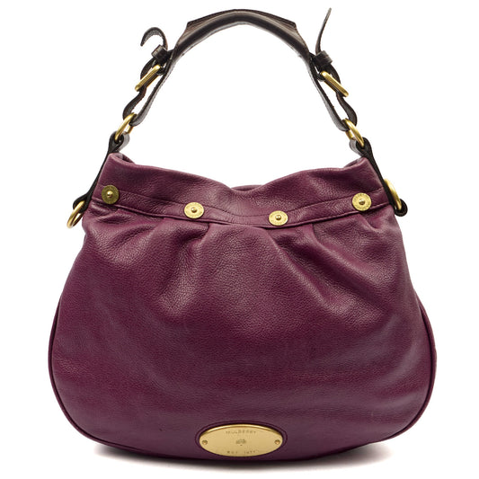 Mulberry Tote Mitzy Tote in Purple, Leather — Front View