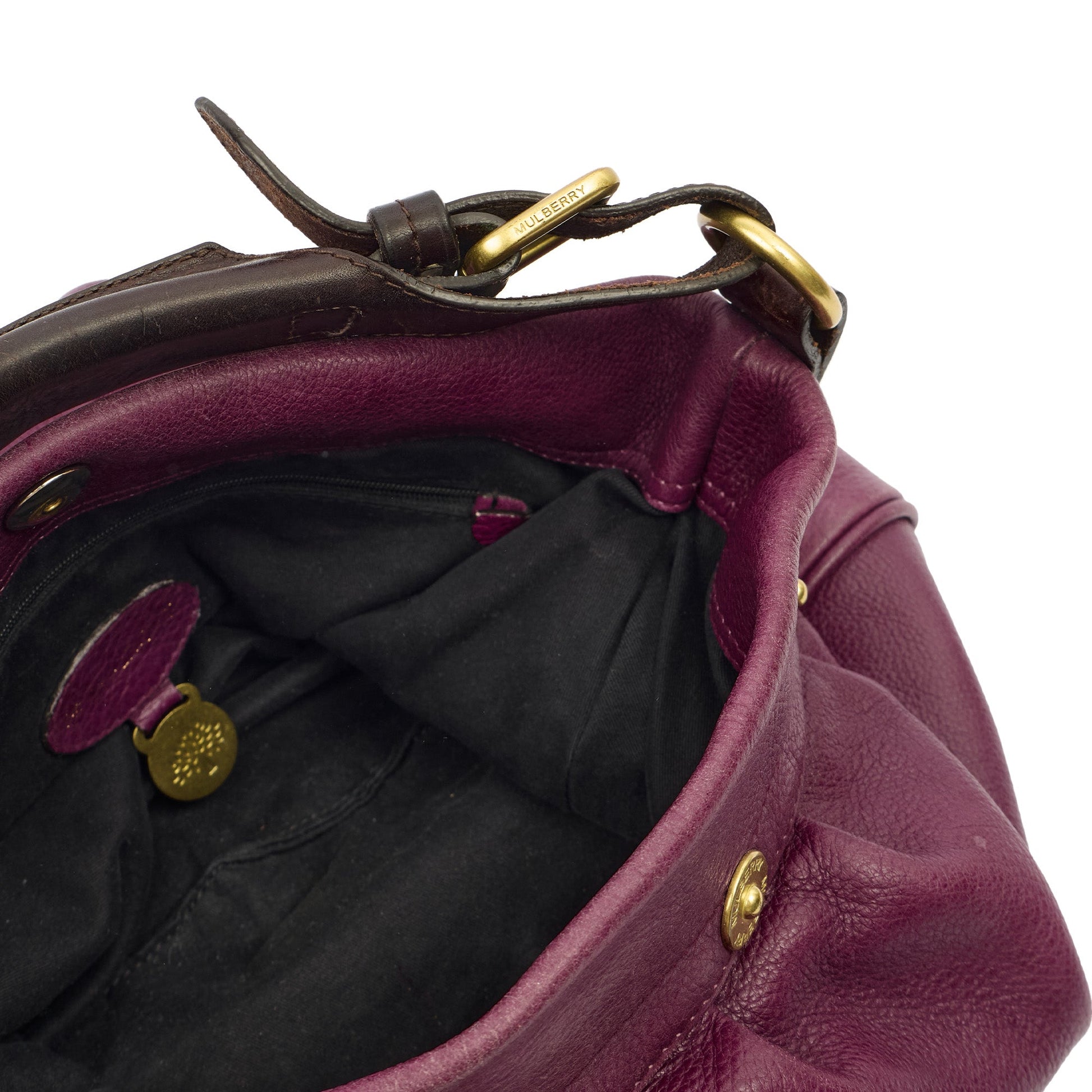 Mulberry Tote Mitzy Tote in Purple, Leather — Detail View