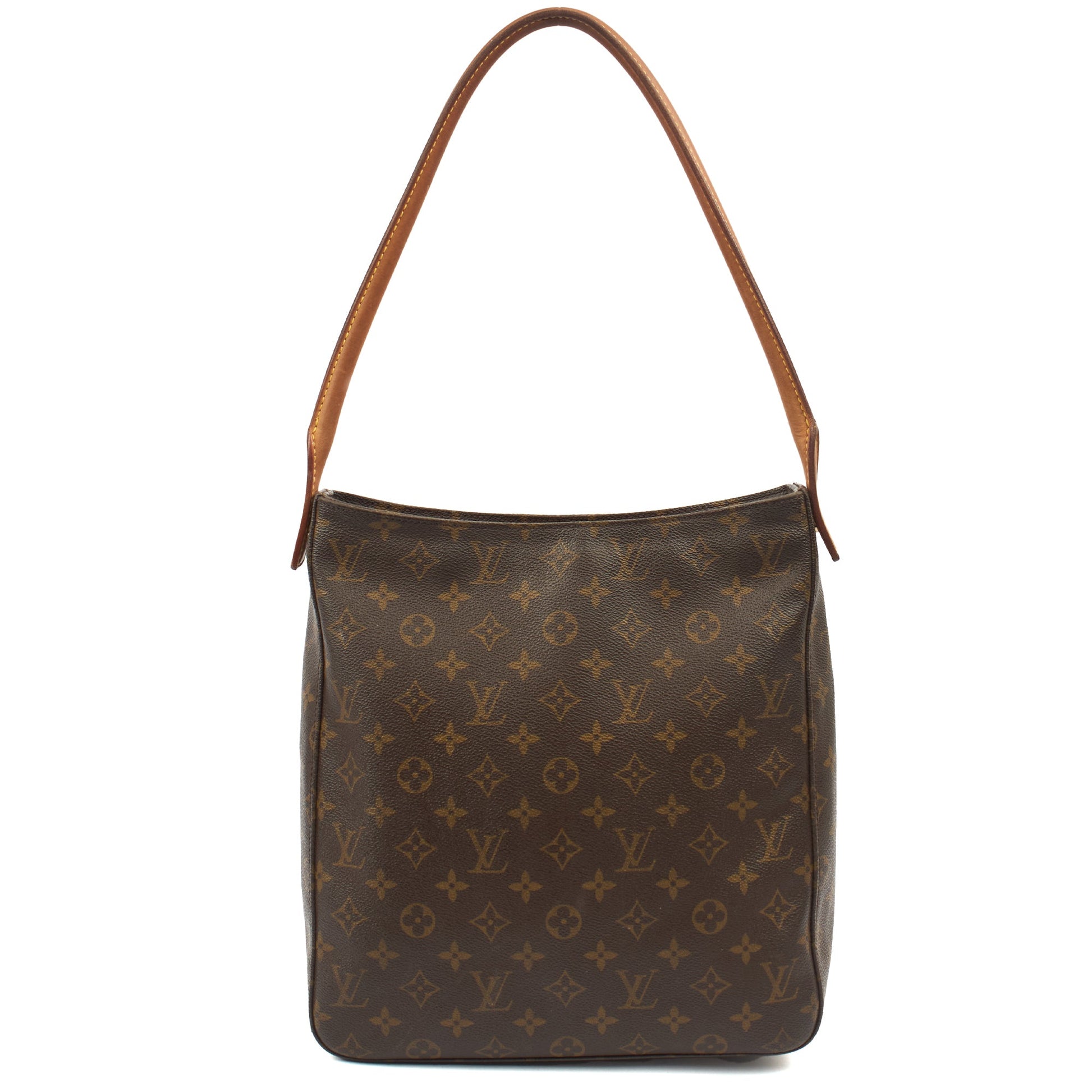 Louis Vuitton Shoulder Bag Looping MM in Monogram, Leather — Back View
