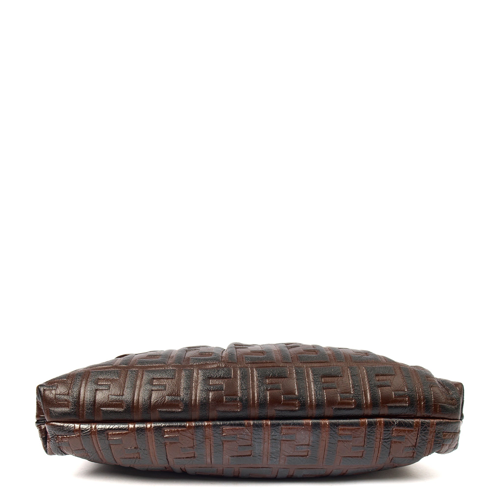Fendi Shoulder Bag Chef Flap Bag in Brown, Leather — Detail View