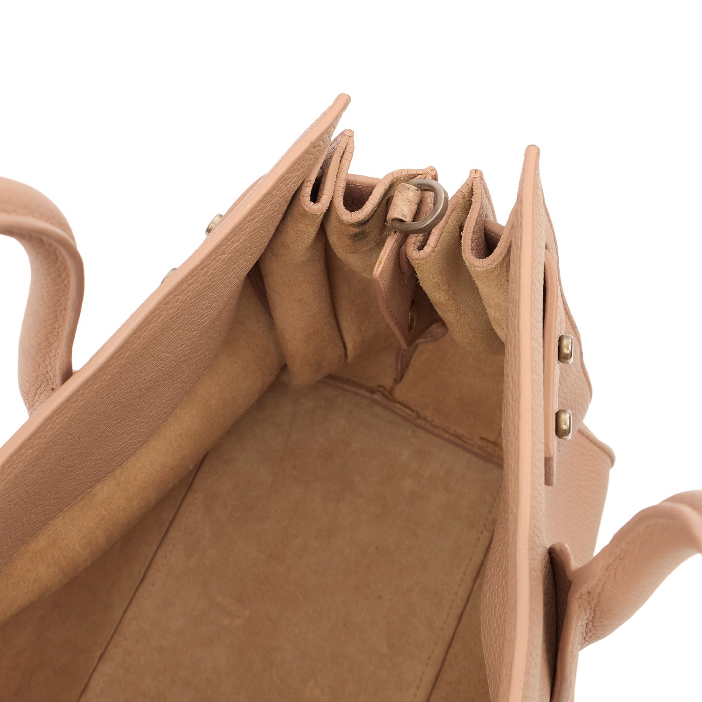 Saint Laurent Tote Sac de Jour in Pink, Calfskin Leather — Detail View
