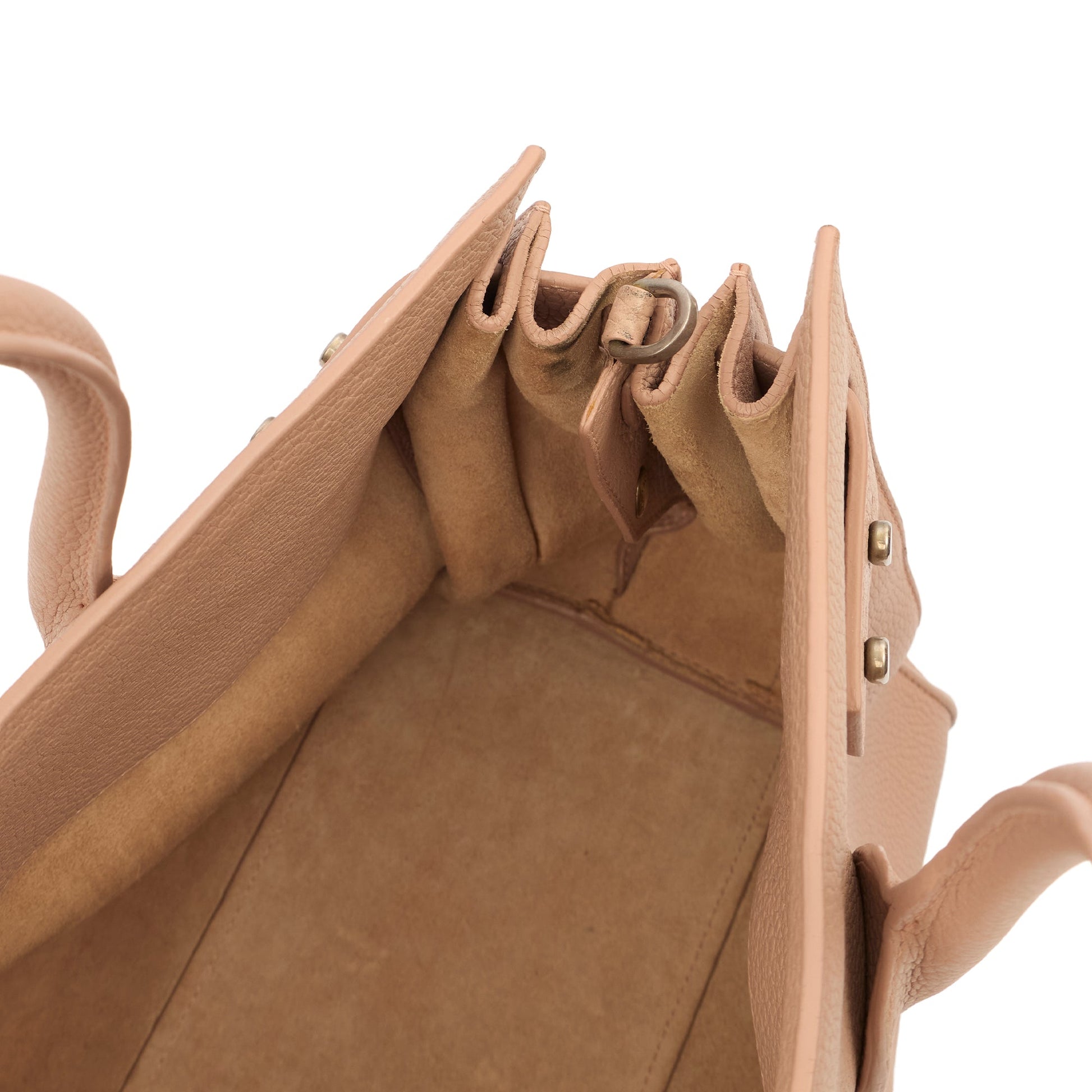 Saint Laurent Tote Sac de Jour in Pink, Calfskin Leather — Detail View