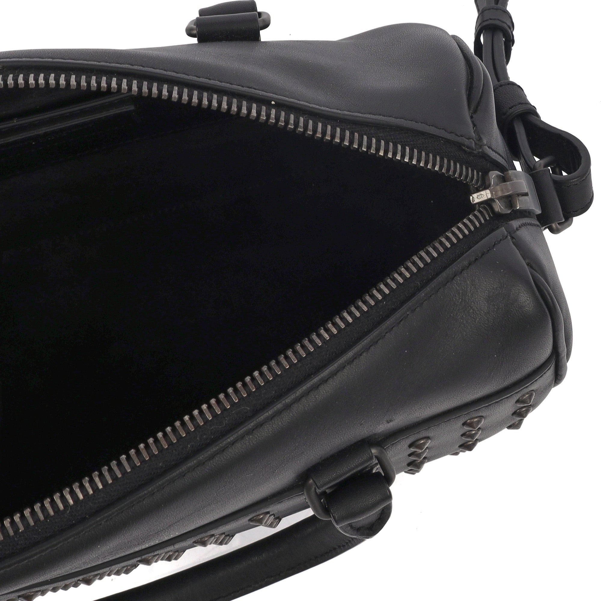 Saint Laurent Tote Duffle in Black, Calfskin Leather — Detail View