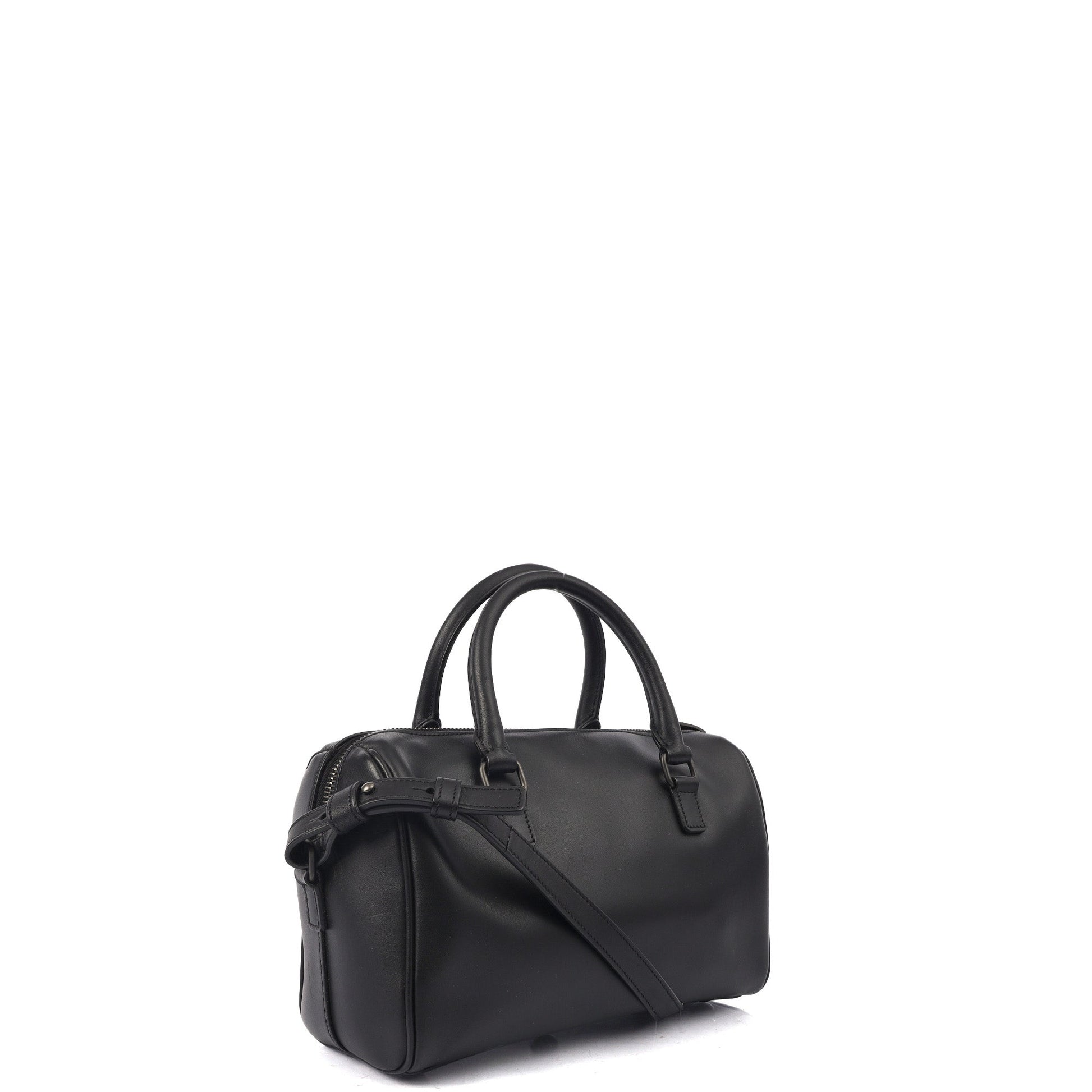 Saint Laurent Tote Duffle in Black, Calfskin Leather — Side View