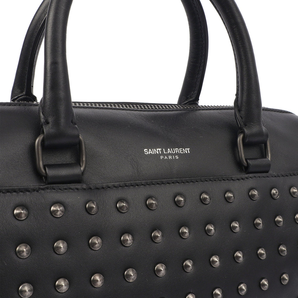 Saint Laurent Tote Duffle in Black, Calfskin Leather — Lifestyle View