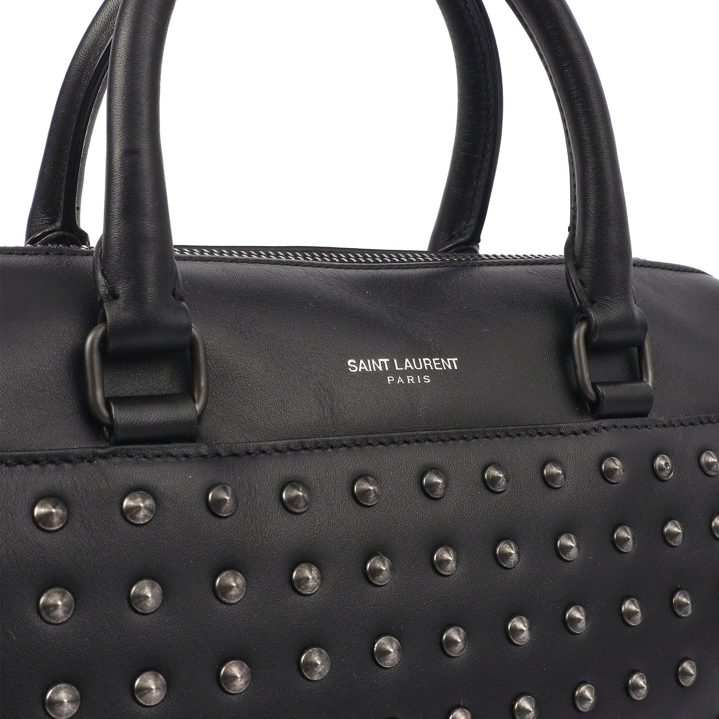 Saint Laurent Tote Duffle in Black, Calfskin Leather — Alternate View 12