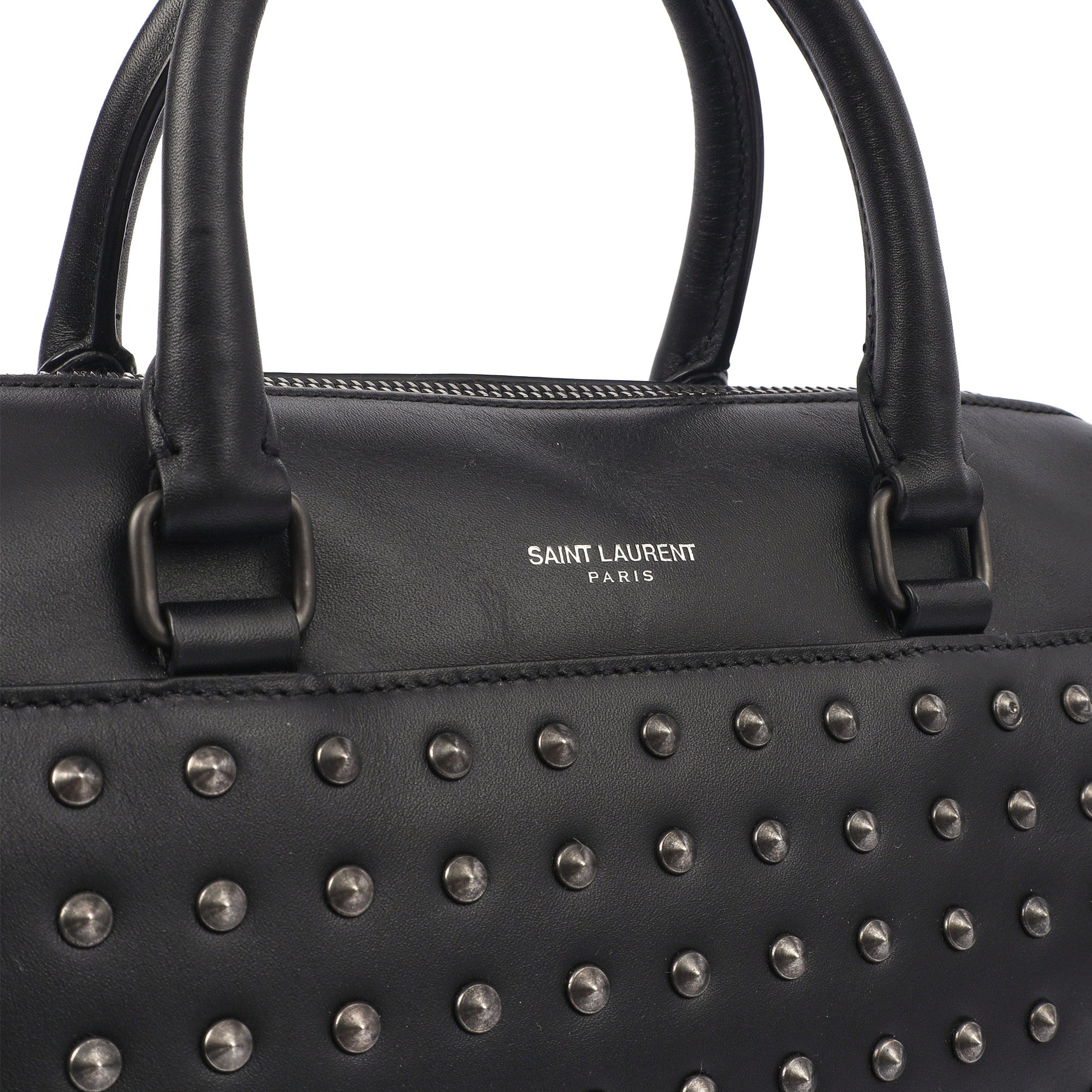 Saint Laurent Tote Duffle in Black, Calfskin Leather — Alternate View 12