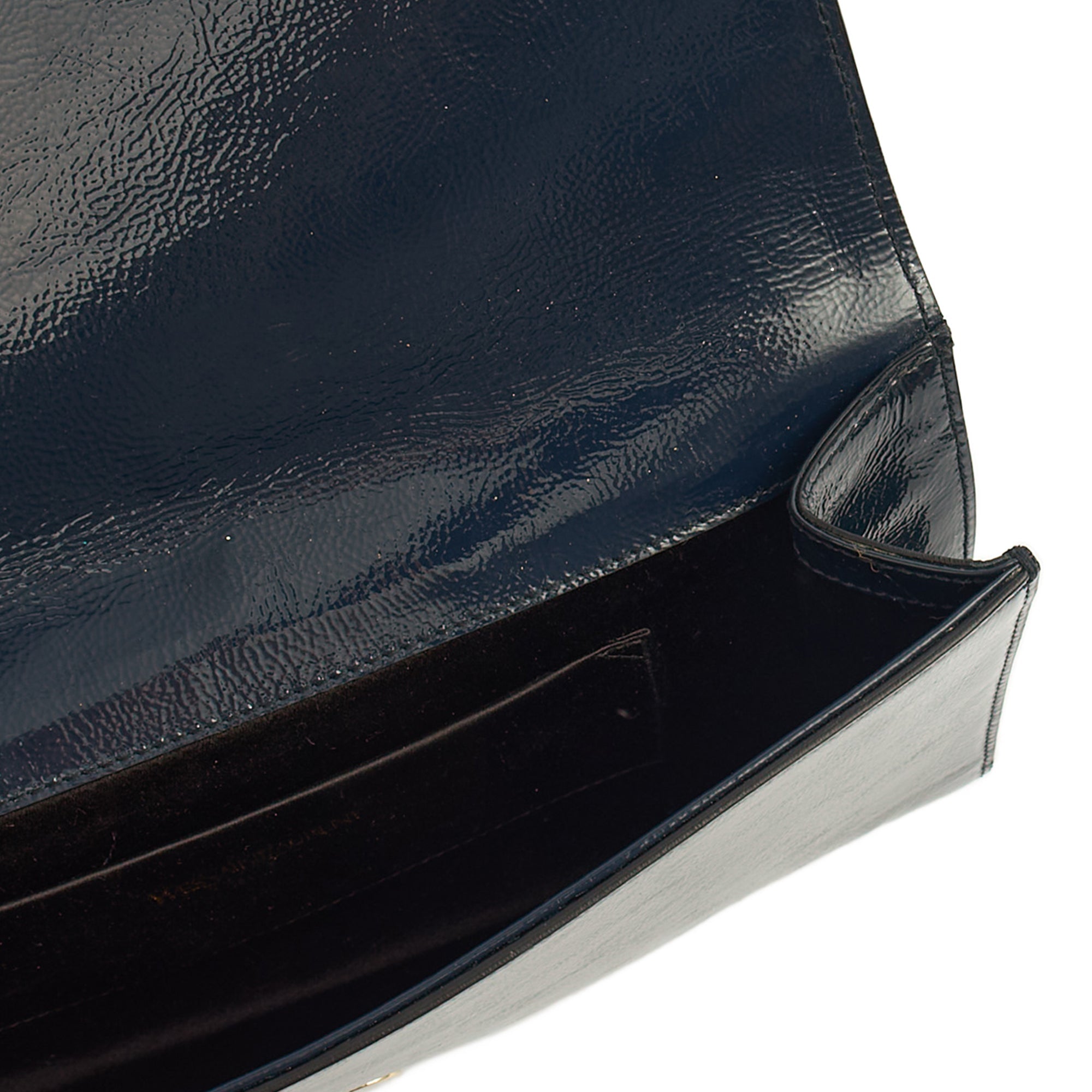 Saint Laurent Clutch Cassandra Clutch in Blue, Patent Leather — Alternate View 17