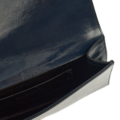 Saint Laurent Clutch Cassandra Clutch in Blue, Patent Leather — Alternate View 17