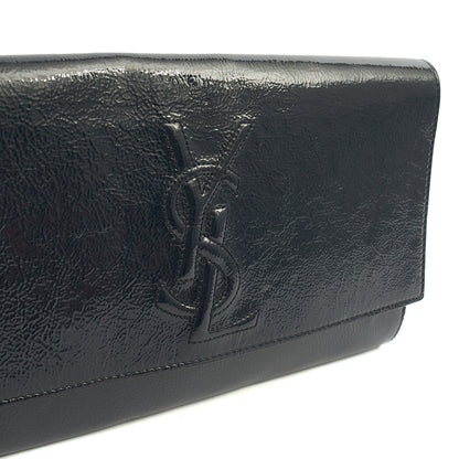 Saint Laurent Clutch Cassandra Clutch in Blue, Patent Leather — Alternate View 12