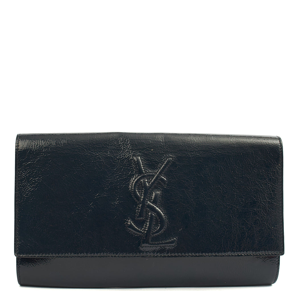 Saint Laurent Clutch Cassandra Clutch in Blue, Patent Leather — Alternate View 7