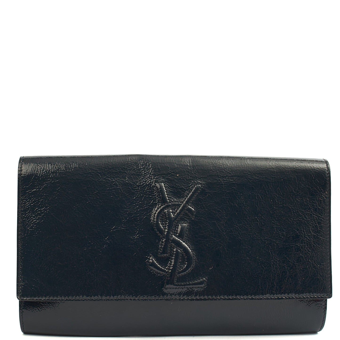 Saint Laurent Clutch Cassandra Clutch in Blue, Patent Leather — Alternate View 7