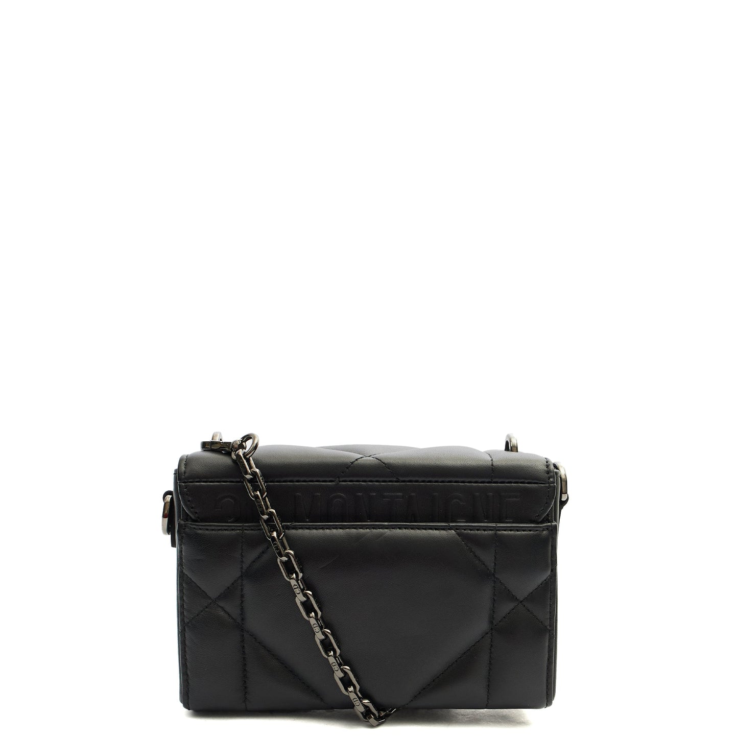 Christian Dior Cross Body 30 Montaigne Bag in Black, Leather — Back View